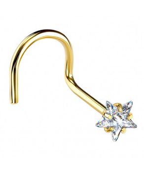 Zakręcony kolczyk do nosa – kryształowa gwiazdka  stal chirurgiczna 316L.jpg